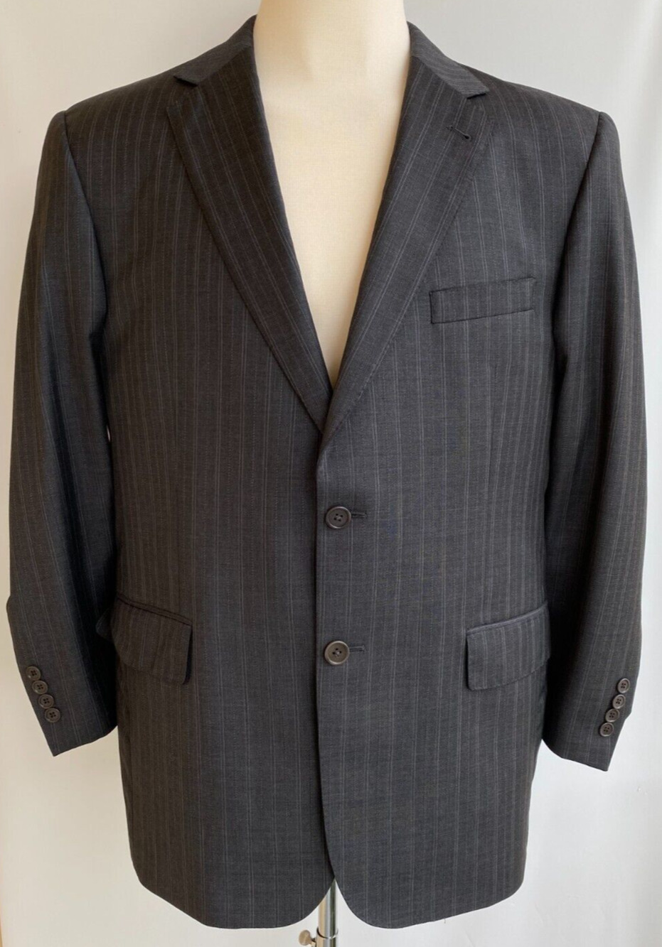 JOS A BANK Signature GOLD Men's Blazer Sportcoat Jacket Gray Purple Stripe 43R